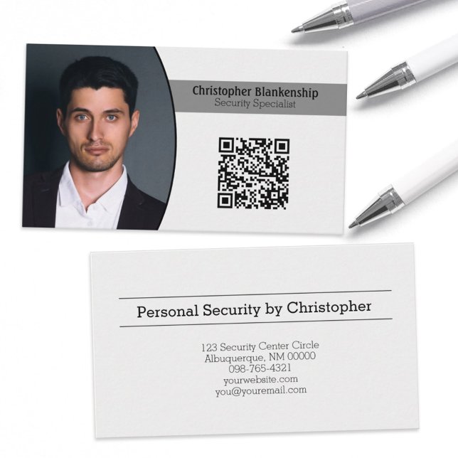 QR-kod för personlig Anpassningsbar, oval Foto QR Visitkort (Skapare uppladdad)