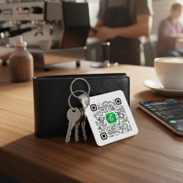 QR-kod för personlig Pengarar App Nyckelring