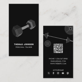 QR-kod för personlig träningsfack, dumbbell Visitkort
