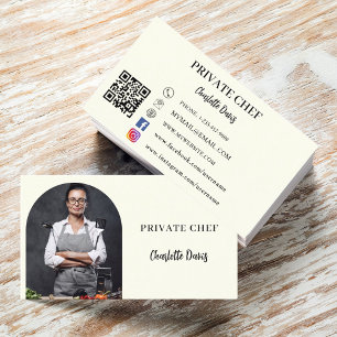 QR-kod för privat kock-elfte fotoarch Visitkort