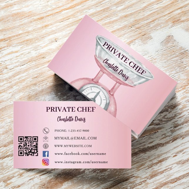  QR-kod för privat rosa Visitkort (Skapare uppladdad)