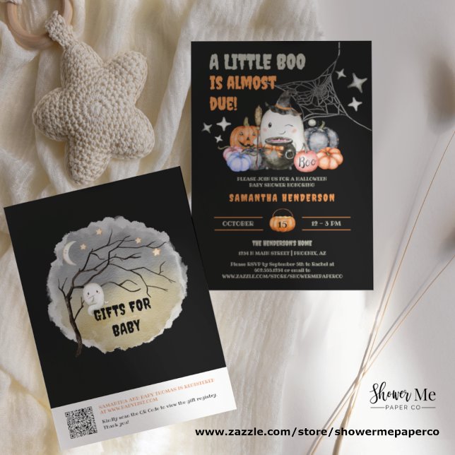 QR-kod för register över Baby Boo Halloween Baby S Inbjudningar (Skapare uppladdad)