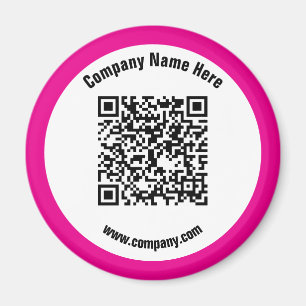QR-kod för rosa Promoción Business Namn Magnet