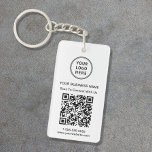 QR-kod för säljfrämjande Logotyp Nyckelring<br><div class="desc">Den moderna och professionell säljfrämjande nyckelkedjan för ditt företag med din QR-kod som gör att kunderna kan söka efter en lista över dina produkter,  tjänster,  priser eller annan information. Ladda upp logotyp- och QR-koden och lägg till företaget namn,  webbplats,  slogan,  mobilt nummer osv. i enkel typografi.</div>