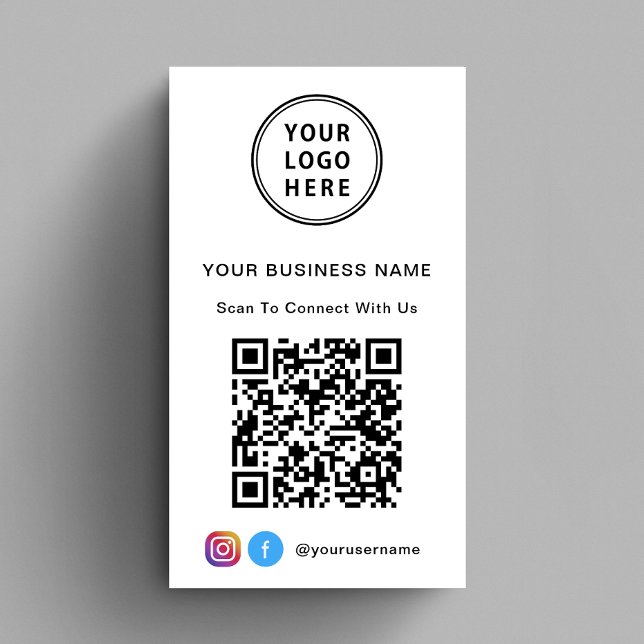 QR-kod för säljfrämjande Logotyp Visitkort (Capture attention, make connections, and leave a lasting impression with our modern QR business card)