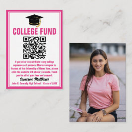 QR-kod för Shock rosa Photo College Fund Tilläggskort