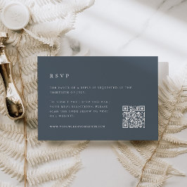 QR-kod för Slate Blue Winter Wedand OSA Kort