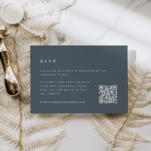 QR-kod för Slate Blue Winter Wedand OSA Kort