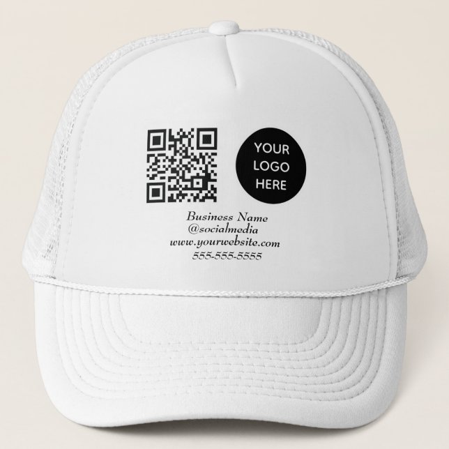 QR-kod för Social-media, svart modern Logotyp för  Keps (Framsida)