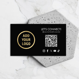 QR-kod för sociala medier Lägg till din logotyp Sv Visitkort