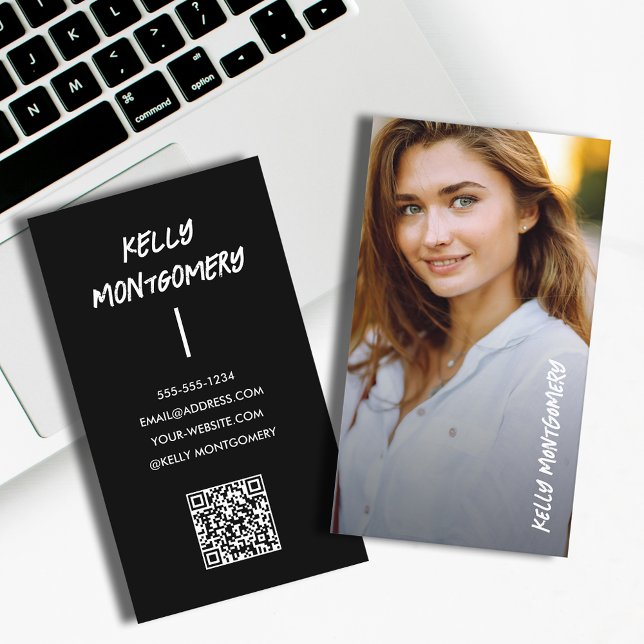 QR-kod för Student-foto (Graduate Calling Cards at PartyInvitationShop.com)