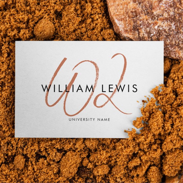 QR-kod för Student Student Terracotta Visitkort (Graduate Student Terracotta Script QR Code Business Card)