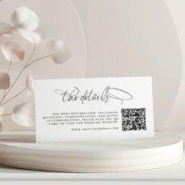 QR-kod för svartvitt QR-kod Information Tilläggskort