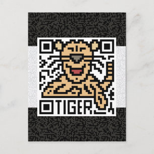 QR-kod för tigern Vykort