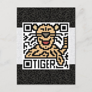 QR-kod för tigern Vykort