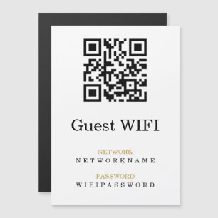 QR-kod för WiFi-lösenord och nätverkets Personlig