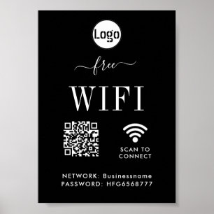 QR-kod för WIFI-nätverkslösenord Poster