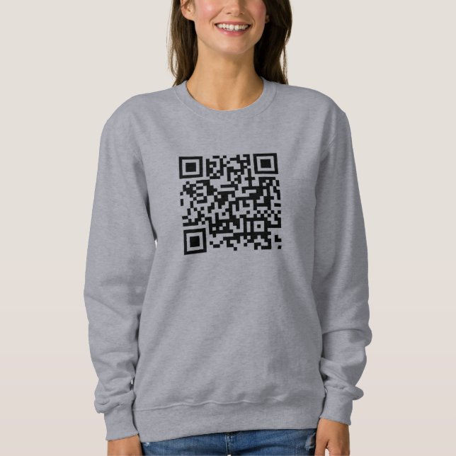 QR-kod för Womens-Grått för anpassningsbar fram oc T Shirt (Framsida)