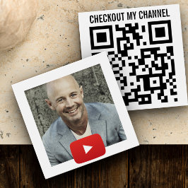 QR-kod för YouTube-kanal Fyrkantigt Visitkort