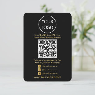QR-kod Företag Webbplats Skanna mig Sociala medier Tilläggskort