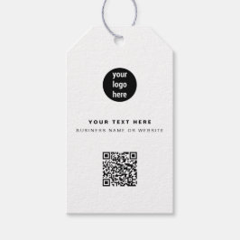 QR-kod Företagets logotyp Modern minimalistisk när Presentetikett