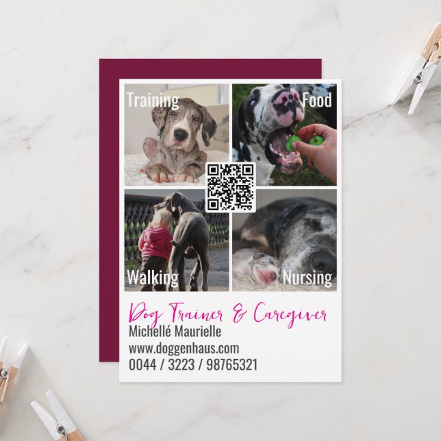 QR-kod Foto Grand Danois   Inbjudningar (Fram/Back In Situ)