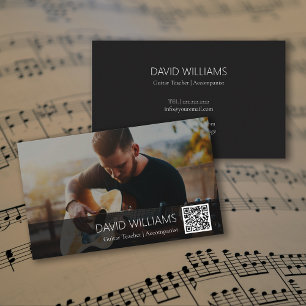 QR-kod Foto Musiklärare Sångare Låtskrivare Visitkort