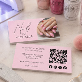 QR-kod Foto Nagelspecialist Artist Typografi Visitkort