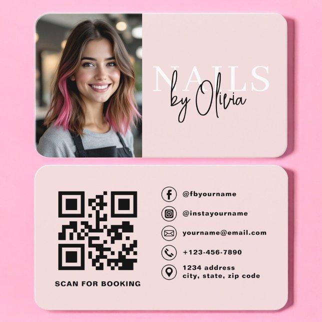 QR-kod Foto Nagelspecialist Visitkort (Skapare uppladdad)