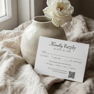 QR-kod Foto Off White RSVP OSA Kort