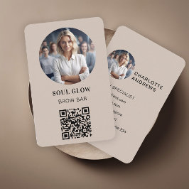 QR-kod, Foto, Salon Visitkort