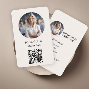 QR-kod, Foto, Salon Visitkort