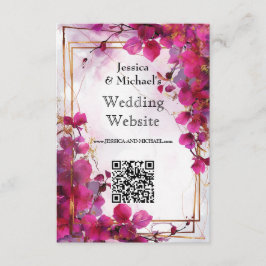 QR-kod Fuchsia Enchantment: Vattenfärg Tilläggskort