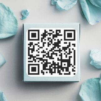 QR-KOD FYRKANTIGT KLISTERMÄRKE