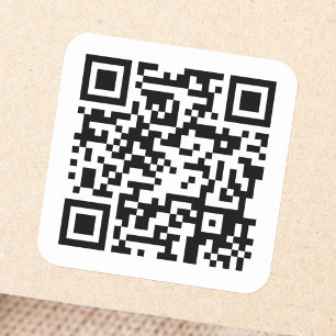 QR-kod Fyrkantigt Klistermärke