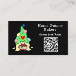 QR-kod Gnome Hometown Bakery Black Visitkort