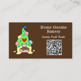 QR-kod Gnome Hometown Bakery Chocolate Brown Visitkort