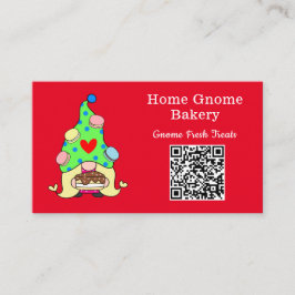QR-kod Gnome Hometown Bakery Red Visitkort