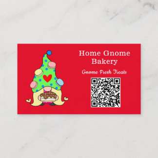 QR-kod Gnome Hometown Bakery Red Visitkort