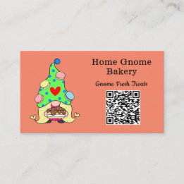 QR-kod Gnome Hometown Bakery Salmon Färg Visitkort