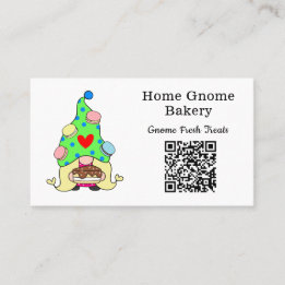 QR-kod Gnome Hometown Bakery White Visitkort