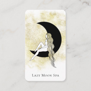 *~* QR-kod GODDESS Woman på Måne Celestial Visitkort