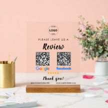 Qr-kod Google-granskning Facebook Business Review