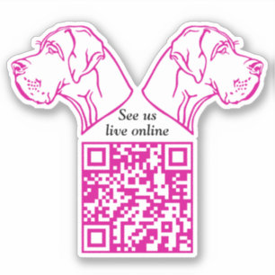 QR-kod Great dane Vinyl Klistermärken