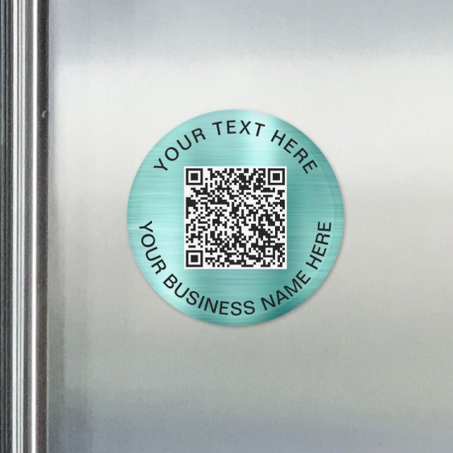 QR-kod - Grönt för höjdpunkt Magnet (QR Code Promotional Mint Green Magnet)