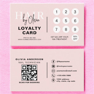 QR-kod Hair Salon  Rosa Loyalty Card Lojalitetskort