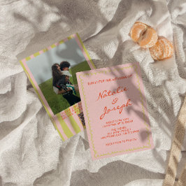 QR-kod Hand Streck Photo Bröllop Inbjudningar