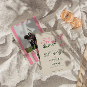 QR-kod handskriven Whimsical Summer Photo Bröllop Inbjudningar