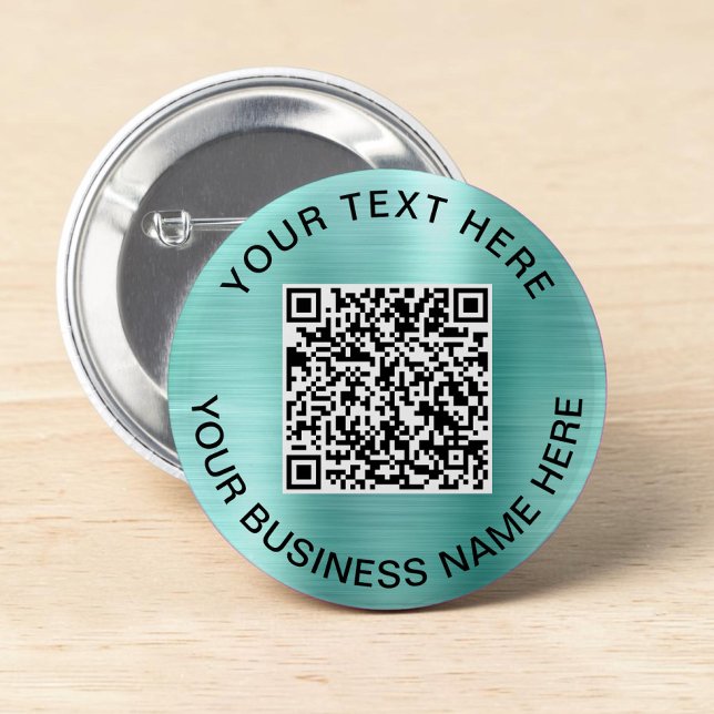 QR-kod - höjdpunkt Knapp (QR Code Promotional Mint Button)