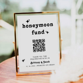 QR-kod Honeymånfond Bröllop-tecken